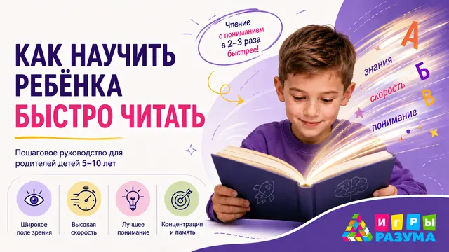 Как научить ребёнка быстро читать: инструкция для родителей