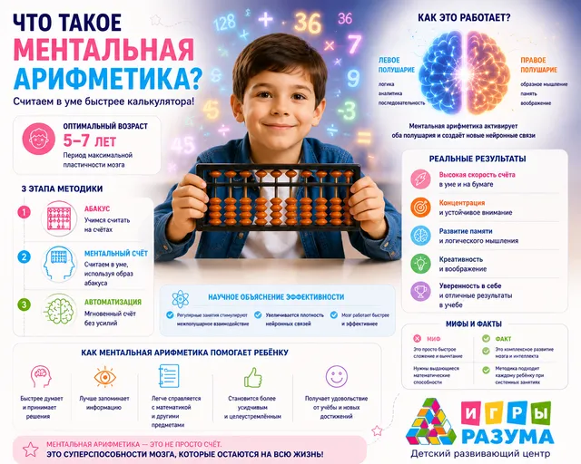 Что такое ментальная арифметика и зачем она нужна ребёнку