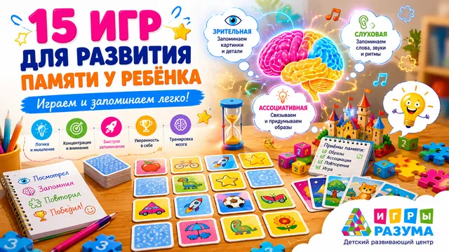 Как развить память у ребёнка: 15 игр и упражнений, которые работают