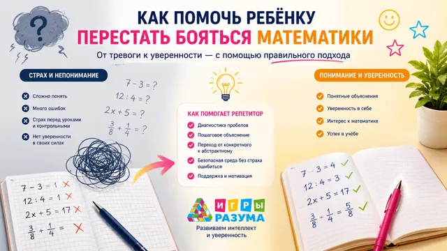 Как помочь ребёнку перестать бояться математики